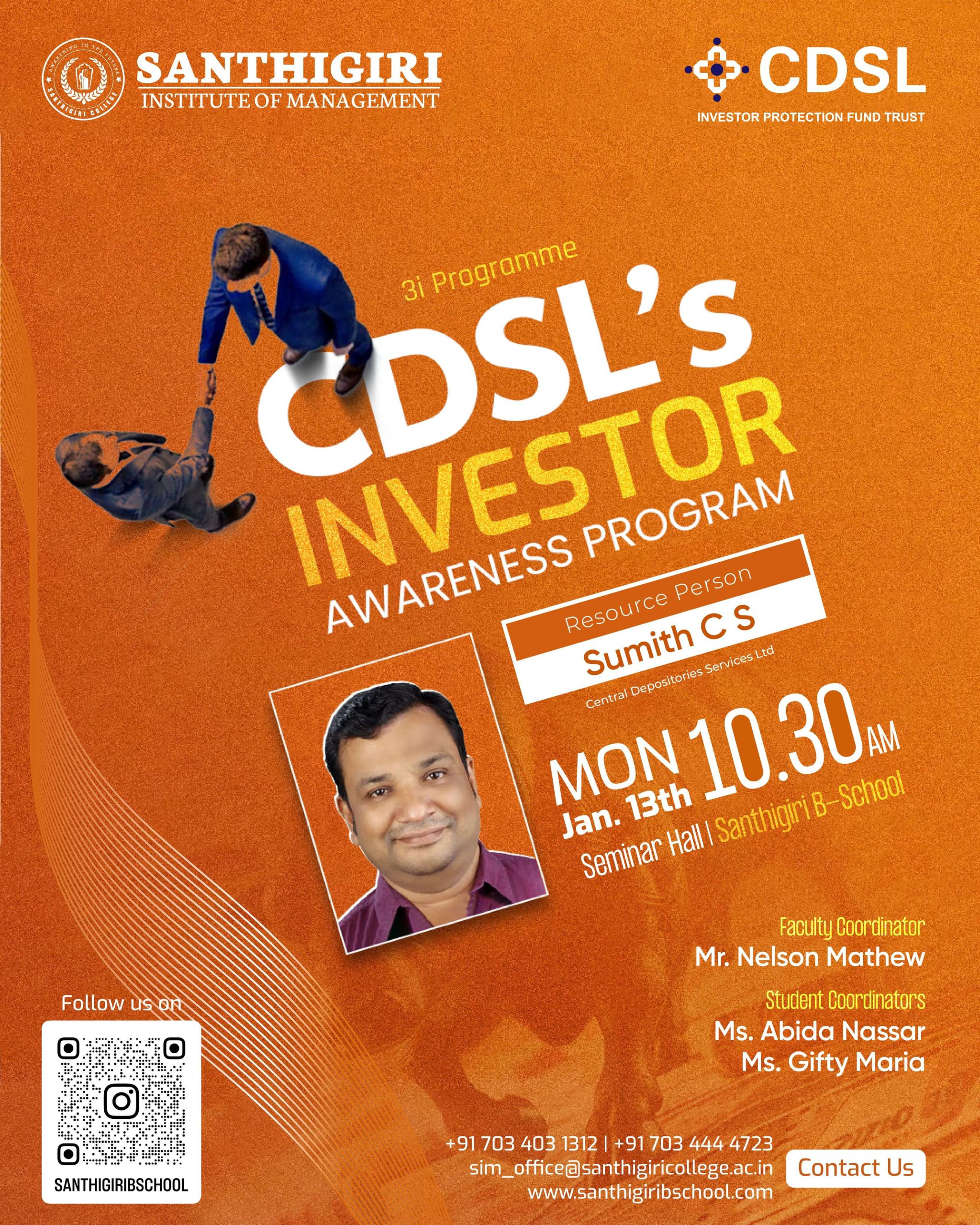CDSL’S INVESTOR AWARENESS PROGRAM